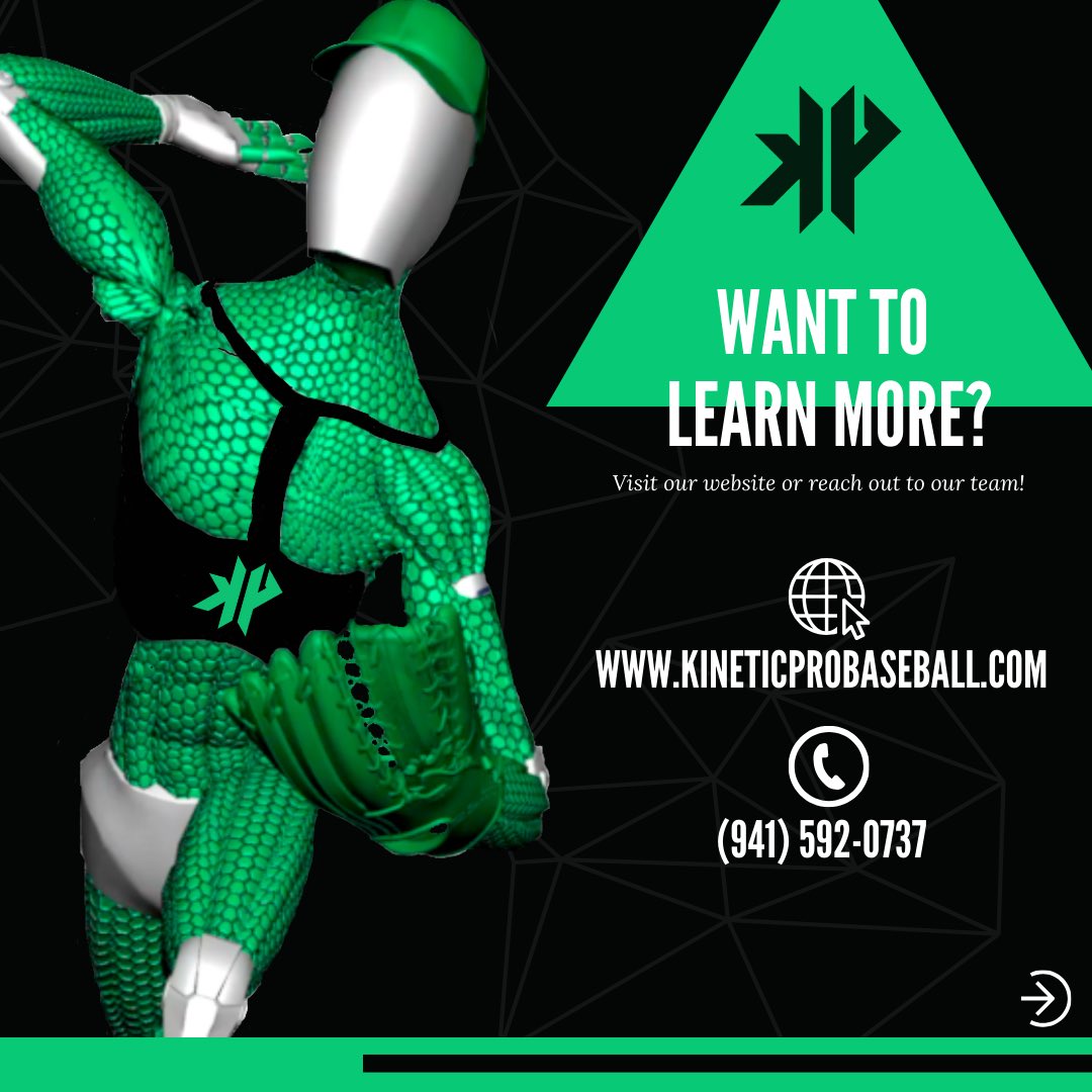 I platform…

2 game changing products. 

Learn more about the platform that has reshaped atlete careers and is impacting the approach of coaches throughout the industry. 

Join the KP Kinnect community today! 📈

For inquiries email: support@kineticprobaseball.com