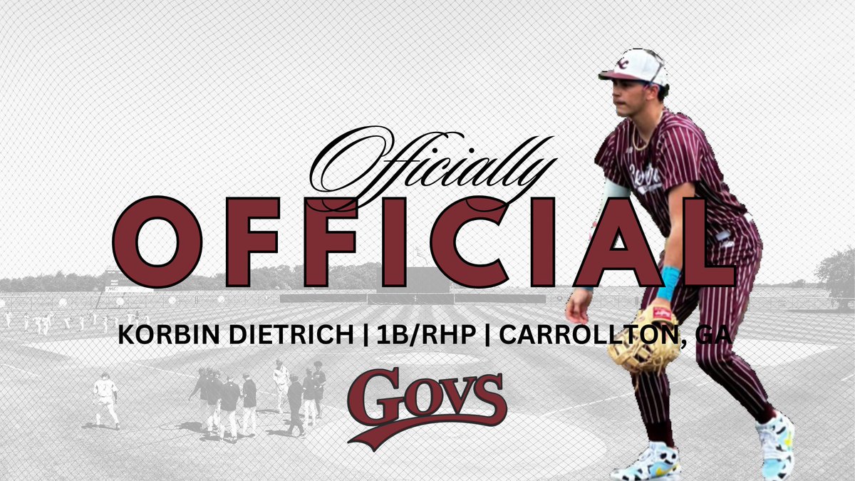 Officially Official ✍️

Welcome to the Govs, Korbin!

#GoGovs 🎩 <a href="/KorbinDietrich/">Korbin Dietrich</a>