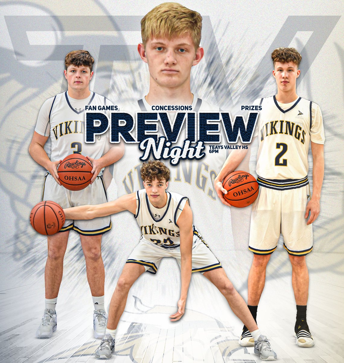 The Boys Basketball team will hold its '24 - '25 preview night on Friday November 22nd at 6:00pm in the Main Gym. Come out and meet this year's team. There will be concessions and a chance to win prizes! See everyone on Friday Night!