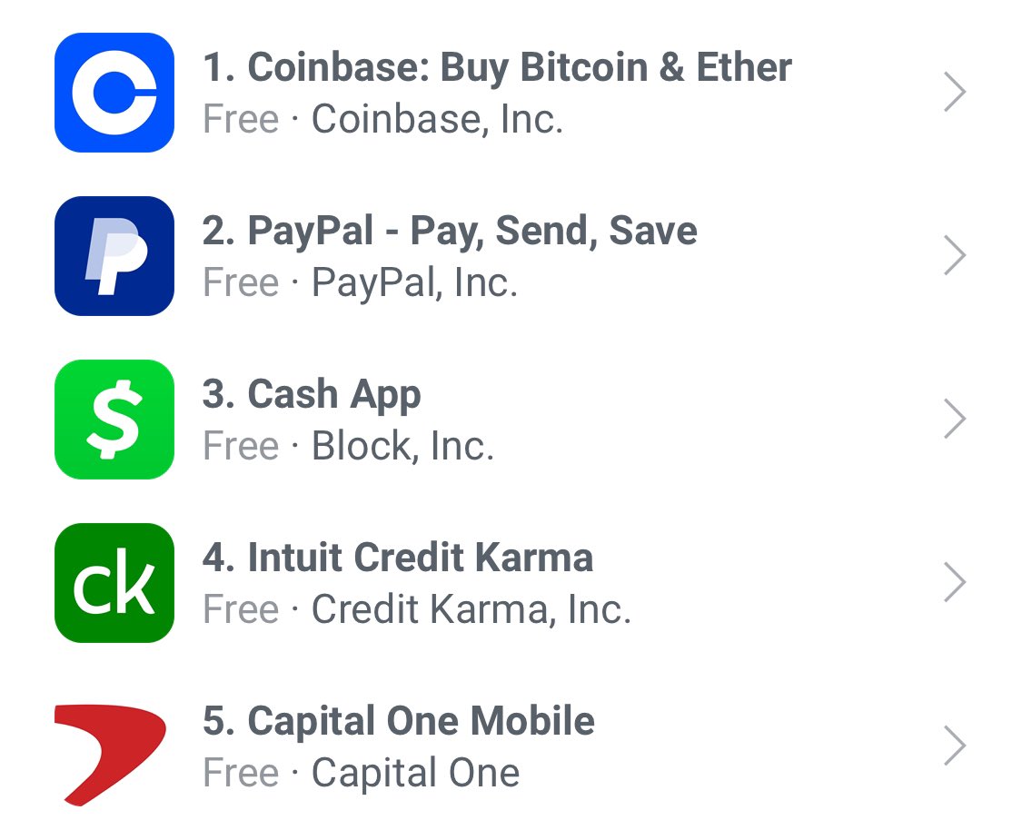 DegenerateNews's tweet image. BREAKING: @coinbase BECOMES THE NO. 1 IOS @AppStore FINANCE APP IN THE U.S.