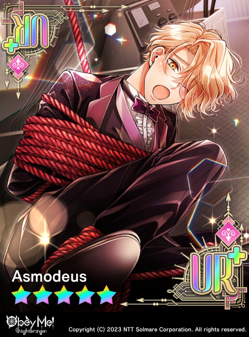 ObeyMeNB's tweet photo. Today, we're highlighting the Demon Cards in the latest Nightmare, "Truth on the Sea"! 📢
The UR+ comes with Premium Pictures! 

✿ Devil's Flower Locked
Satan UR+: Detective Satan
Asmodeus UR+: Party on the Ocean
Luke SSR: Object of the Search

#ObeyMeNightbringer #ObeyMeNB https://t.co/aDIQav6lp5