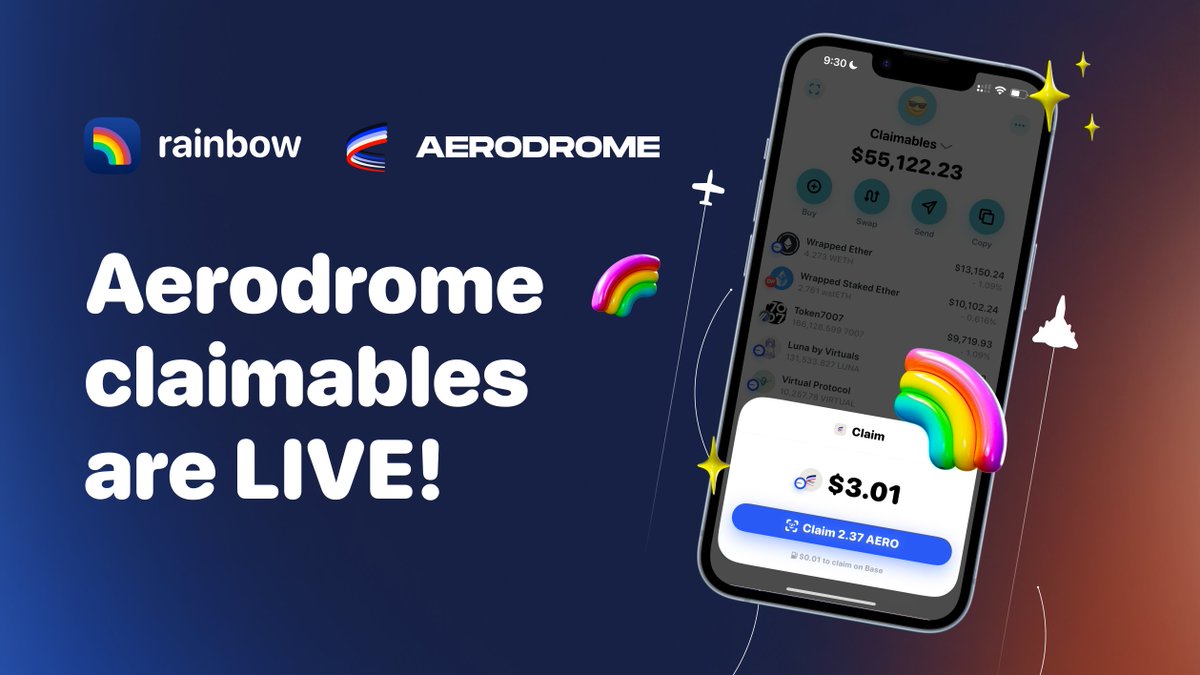If you guessed <a href="/AerodromeFi/">Aerodrome</a> as our next Claimable, you were right!

You can now claim your Liquidity Rewards in-app 🫡