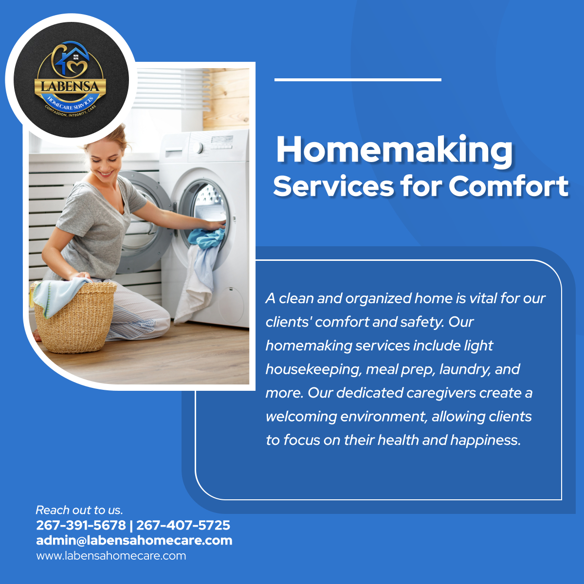 LabensaHomecare's tweet photo. Our homemaking services keep your loved ones’ homes clean and organized. Discover how we can help enhance their living space today! 

#HomeCareServices #BensalemPA #Homemaking https://t.co/b1cAZXU3hk