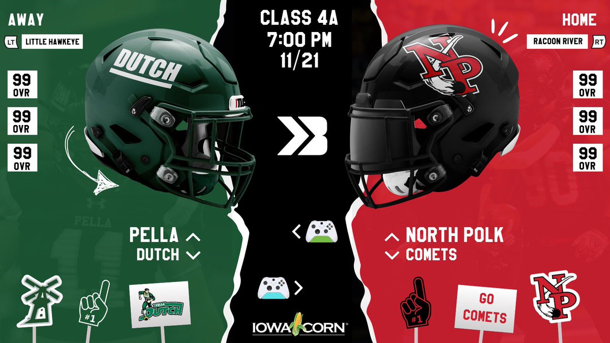 Bound_IA's tweet photo. Get the controllers out, we've got championships to play!

Class 4A Championship 🔥

#iahsfb #ihsaa https://t.co/3nKgeIryrQ