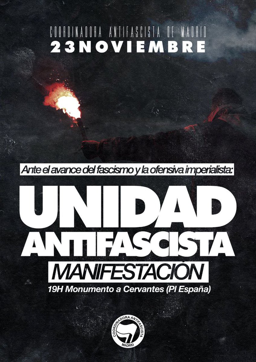 CJS_Madrid's tweet photo. 🔴Debemos asumir como propia la tarea de estar en primera linea de lucha contra el auge reaccionario.

Frente al fascismo, organización de clase. https://t.co/AkS21048b4