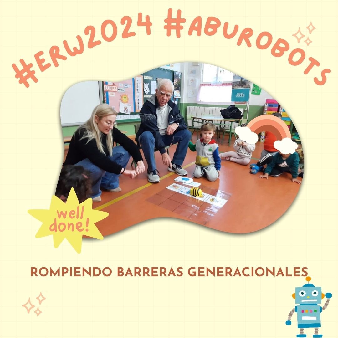 📆 Jueves 21  #ERW2024 #AbuRobots 🧵Hilo sobre cómo la robótica rompe barreras generacionales y fomenta la colaboración entre abuelos/as, madres, padres y nietos/as. 💡👵🏼👨🏻‍🦳🧔🏽‍♂️👩🏼‍🦰🧒🏼👧