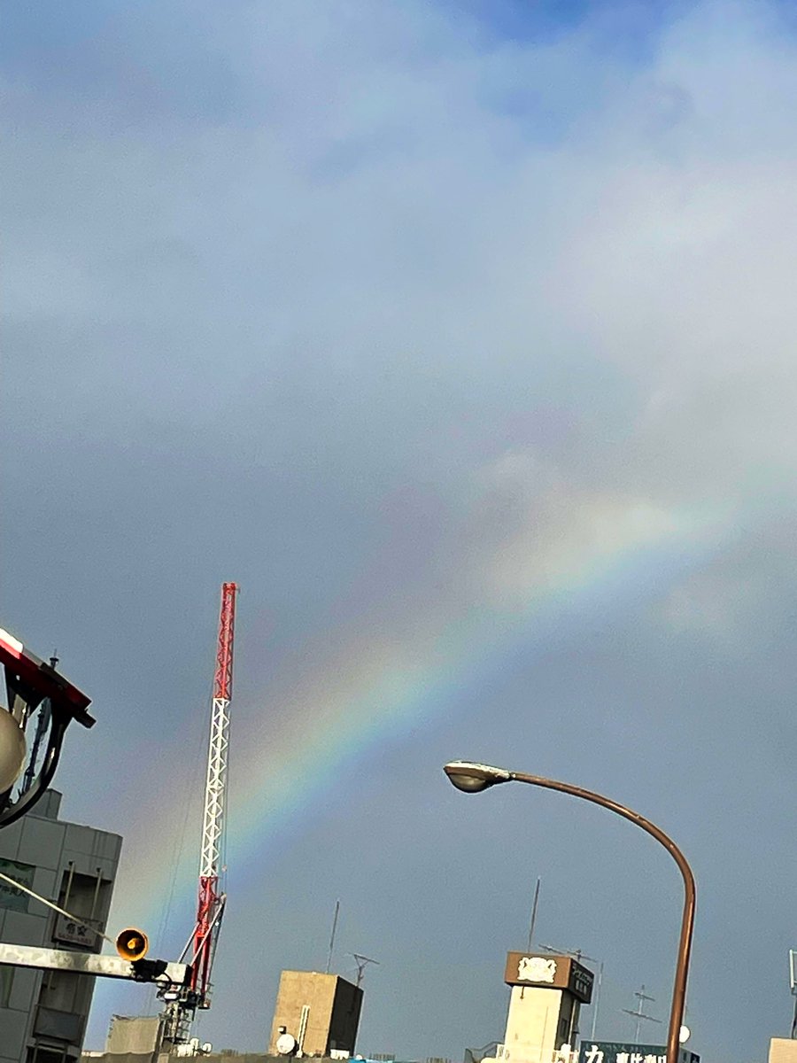 久しぶりに見た雨上がりの虹🌈
