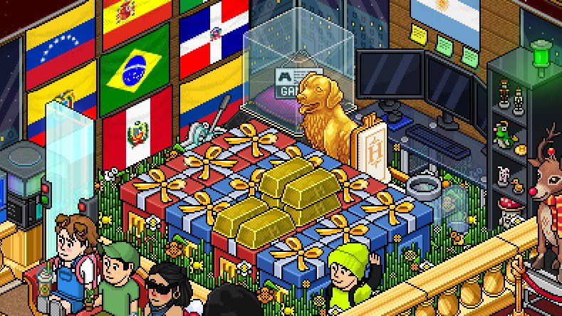 Ultra-sorteo Épico para habbo hotel <3

Para participar;
1– Seguime acá en tw <a href="/zannmusic/">ZANN</a> 
2– Dale LIKE y RT (si citás con algo bonito, sumas chance)
3– Comentá qué te gustaría ganar y etiquetá a 3 amigos :)

PREMIOS en juego:
❤️‍🔥 1 Perro de Oro (Buen Chico Dorado) [Valuado en