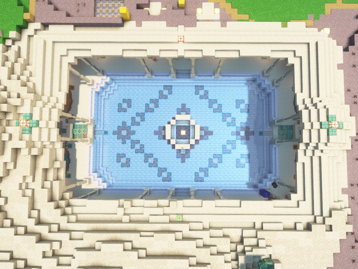 Just_LuPi_'s tweet photo. Latest addition to the Dune base, bath room with a sauna and bar space. Also added more sand on top of the new rooms and the pool. Thanks for the raids @Ginger_The_Lily and Lumanessa, we raided over to @Elkhorn95 ! https://t.co/r3HfXl7Eyf