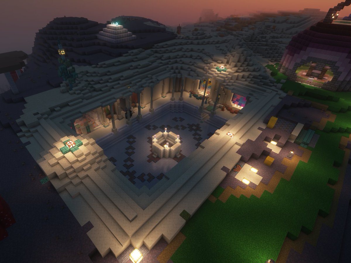 Just_LuPi_'s tweet photo. Latest addition to the Dune base, bath room with a sauna and bar space. Also added more sand on top of the new rooms and the pool. Thanks for the raids @Ginger_The_Lily and Lumanessa, we raided over to @Elkhorn95 ! https://t.co/r3HfXl7Eyf