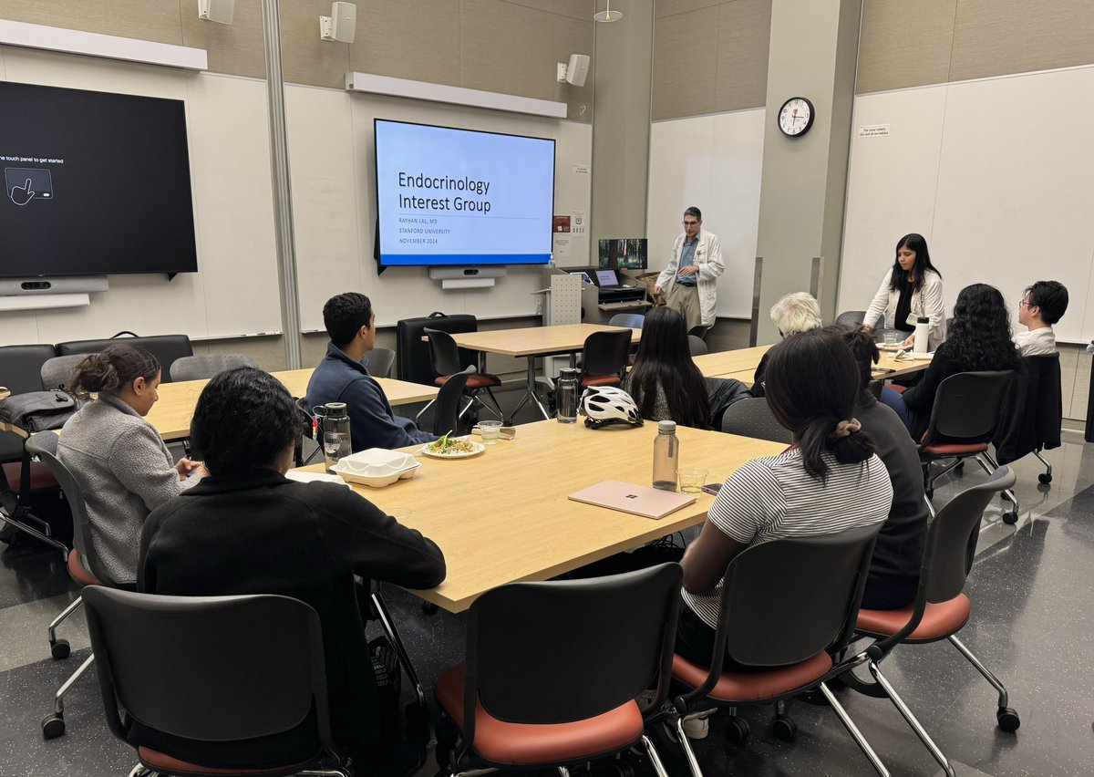 Joy Wu, MD, PhD (@joyywu) on Twitter photo Working on the endocrinologist pipeline with support from <a href="/TheEndoSociety/">Endocrine Society</a> Medical Student Engagement Program.
Thanks to <a href="/StanfordEndo/">Stanford Endocrinology</a> faculty members Neil Gesundheit, <a href="/dimpi_desai/">Dimpi Desai</a> and Rayhan Lal for leading this evening’s Endocrinology Interest Group! Working on the endocrinologist pipeline with support from <a href="/TheEndoSociety/">Endocrine Society</a> Medical Student Engagement Program.
Thanks to <a href="/StanfordEndo/">Stanford Endocrinology</a> faculty members Neil Gesundheit, <a href="/dimpi_desai/">Dimpi Desai</a> and Rayhan Lal for leading this evening’s Endocrinology Interest Group!
