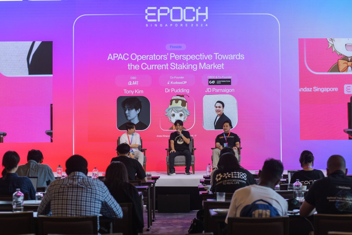 Epoch (@epochsummit) on Twitter photo 🪄Don’t miss the fireside chat at Epoch Singapore featuring @A41Tony , <a href="/zub3yono11521/">RugRugPudding / (,)</a>  and <a href="/jdx168/">JD</a> , as they discuss 'APAC Operators' Perspective Towards the Current Staking Market.' #Epoch2024
▶️ Watch the full presentation here: youtu.be/8xaz4lFVfWI 🪄Don’t miss the fireside chat at Epoch Singapore featuring @A41Tony , <a href="/zub3yono11521/">RugRugPudding / (,)</a>  and <a href="/jdx168/">JD</a> , as they discuss 'APAC Operators' Perspective Towards the Current Staking Market.' #Epoch2024
▶️ Watch the full presentation here: youtu.be/8xaz4lFVfWI