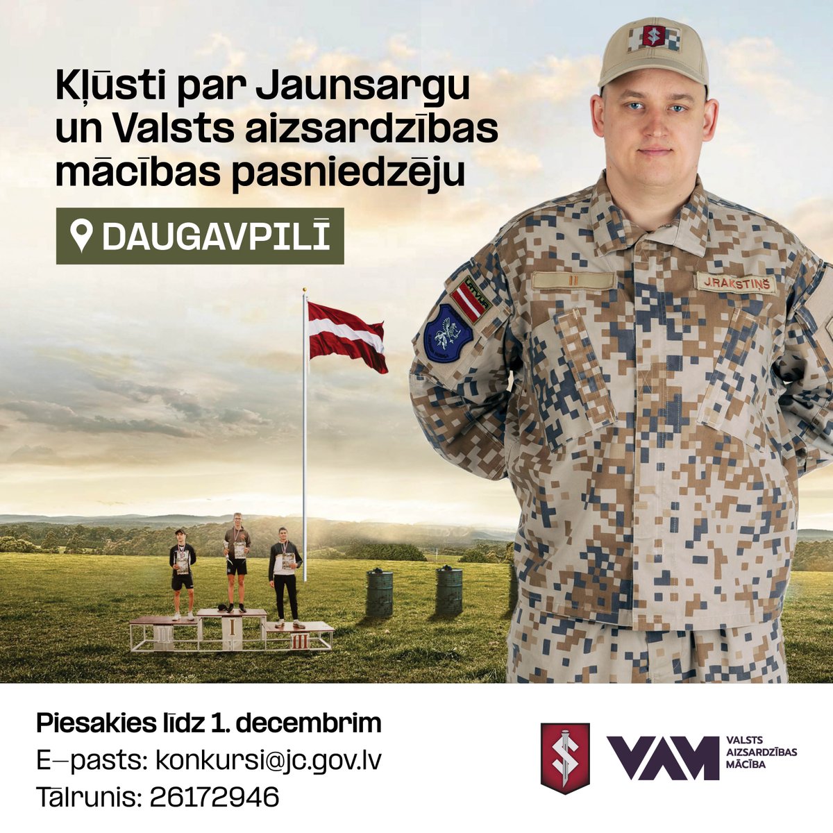 Aicinām pretendentus pieteikties uz JAUNSARGU INSTRUKTORA amatu Daugavpilī. 

Uzzini vairāk 👉 cutt.ly/TeKmR7pa

#TeIrDarbs