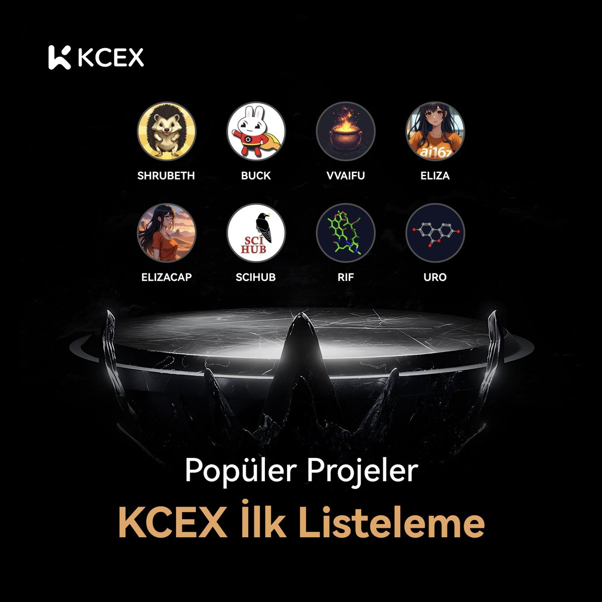 KCEX_Turkey's tweet photo. #KCEX'in ilk listelemelerini takip edin, fırsatlarla dolu bu değerli tokenleri kaçırmayın! 💎 https://t.co/xzNiT7SXhy