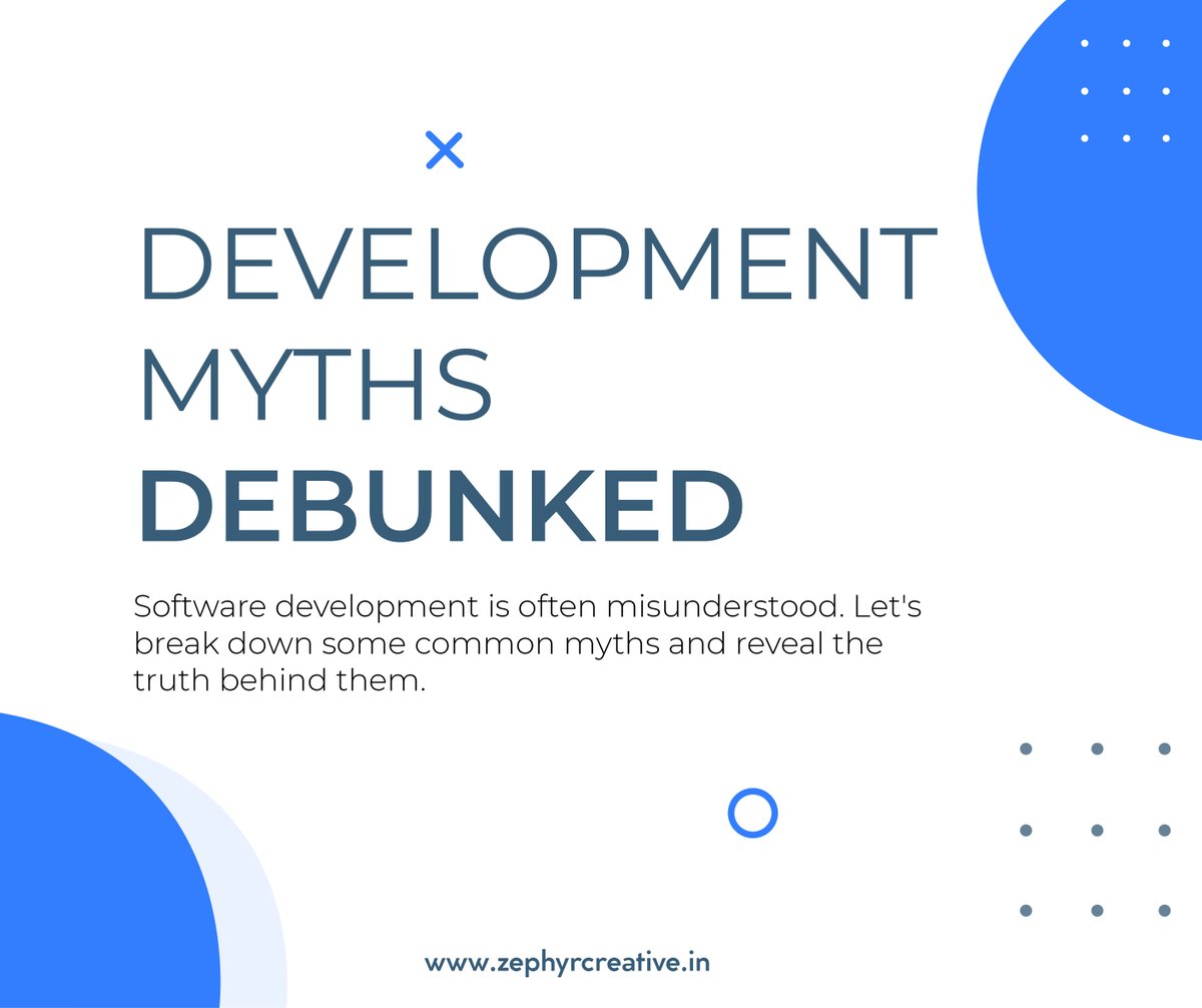Zephyr_Creativ's tweet photo. Software development myths: 🛠️ debunked!

⛔ 'More developers = faster delivery'

⛔ 'Once it’s built, it’s done'

⛔ 'Fixing bugs is instant'

Check out the realities behind these common misconceptions. 👇

#DevMyths #TechInsights #SoftwareDevelopment https://t.co/ZRIc15Wa9J