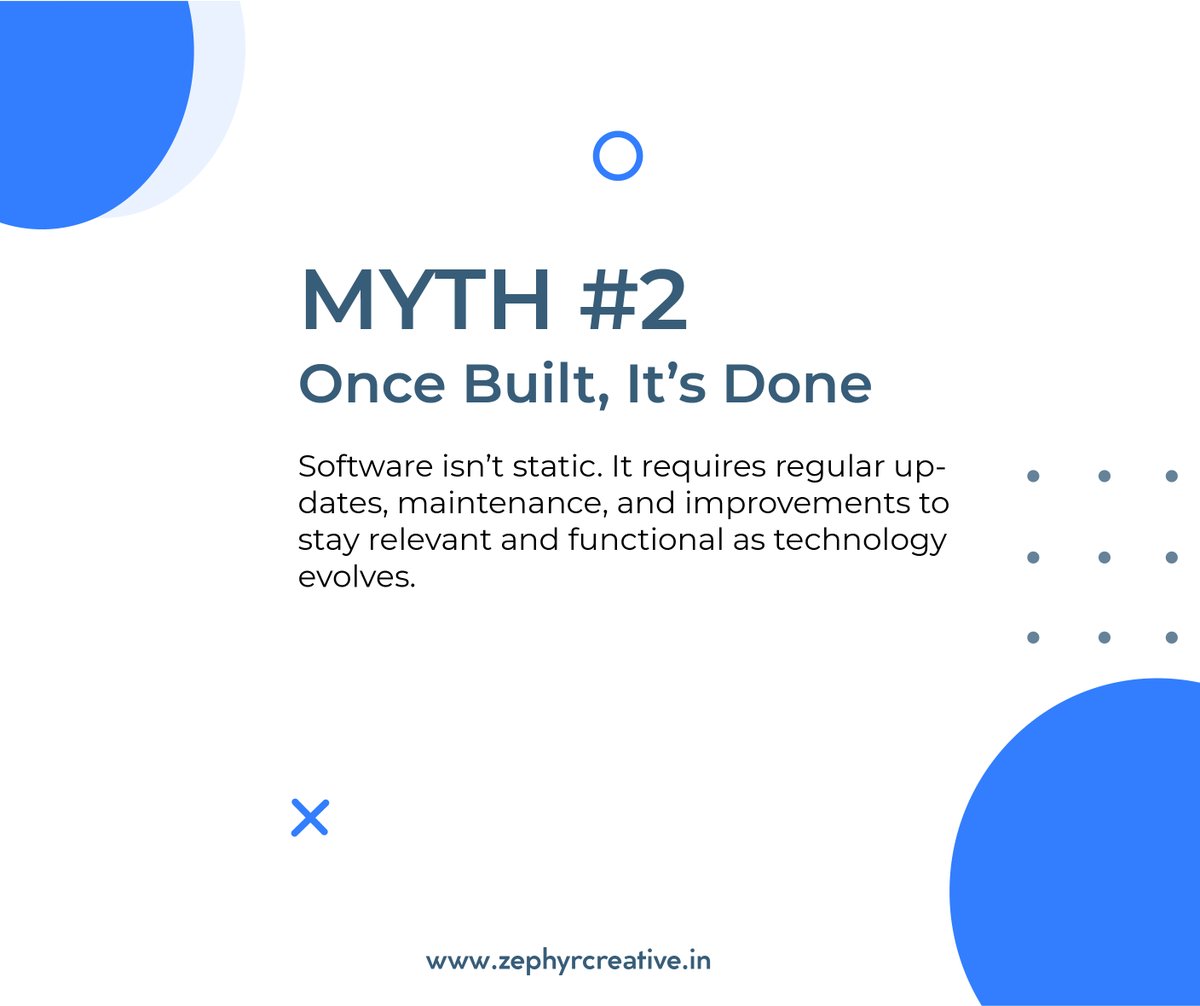 Zephyr_Creativ's tweet photo. Software development myths: 🛠️ debunked!

⛔ 'More developers = faster delivery'

⛔ 'Once it’s built, it’s done'

⛔ 'Fixing bugs is instant'

Check out the realities behind these common misconceptions. 👇

#DevMyths #TechInsights #SoftwareDevelopment https://t.co/ZRIc15Wa9J
