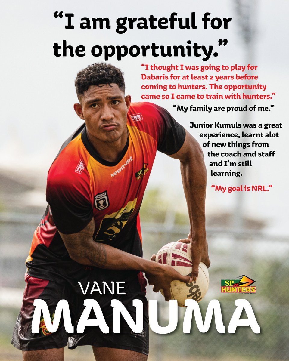 PNGHunters's tweet photo. Bradley and Vane spoke to the media today and this is what they said.
🫡❤🇵🇬🏹

Disclaimer:
Some of the quotes are a translation from what they said in tokpisin.
Vane &amp; Bradley are both with us on a Train and Trial basis for this preseason, until they make the final squad. https://t.co/zVdzwa1vmP