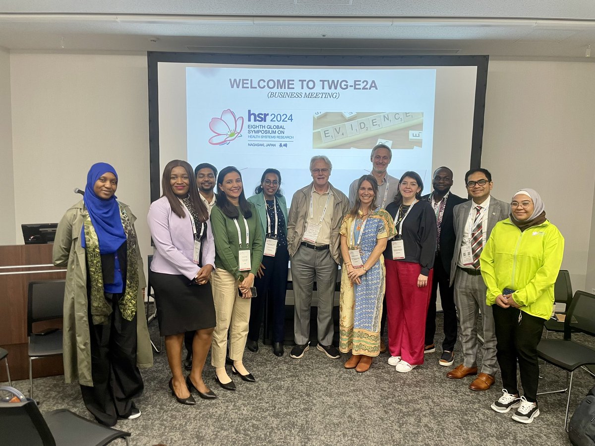 Wonderful to connect with other members of the technical working group - evidence to action (TWG-E2A) at #HSR2024! Excited to continue to connect with this vibrant group and share ideas #KT #impact #HPSR <a href="/H_S_Global/">Health Systems Global</a>