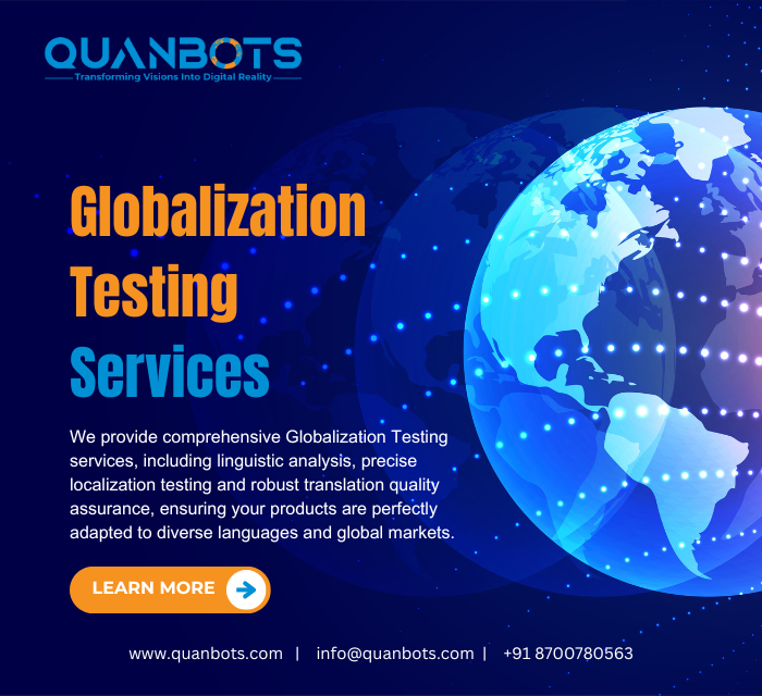 quanbots's tweet image. Globalization Testing at Quanbots, ensures your product excels across diverse markets.
#GlobalizationTesting #Testing #SoftwareTesting #QualityAssurance #DigitalPrecision #WorldwideExperiences #SoftwareExcellence #WorldwideImpact #DigitalExcellence #Innovation #quanbots