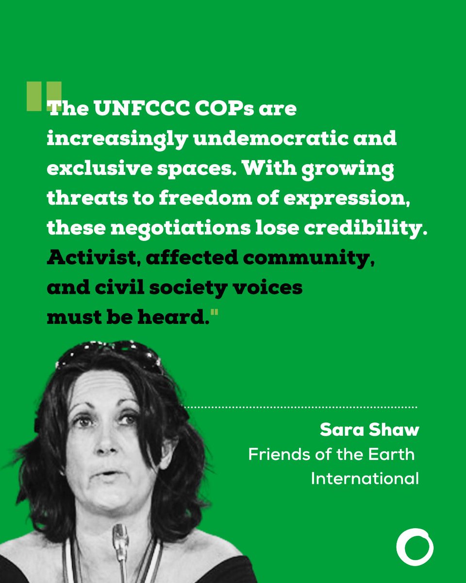 COPs need to be a safe space for activists and affected communities. everyone's voice needs to be heard #WeCannotBeSilenced #COP29