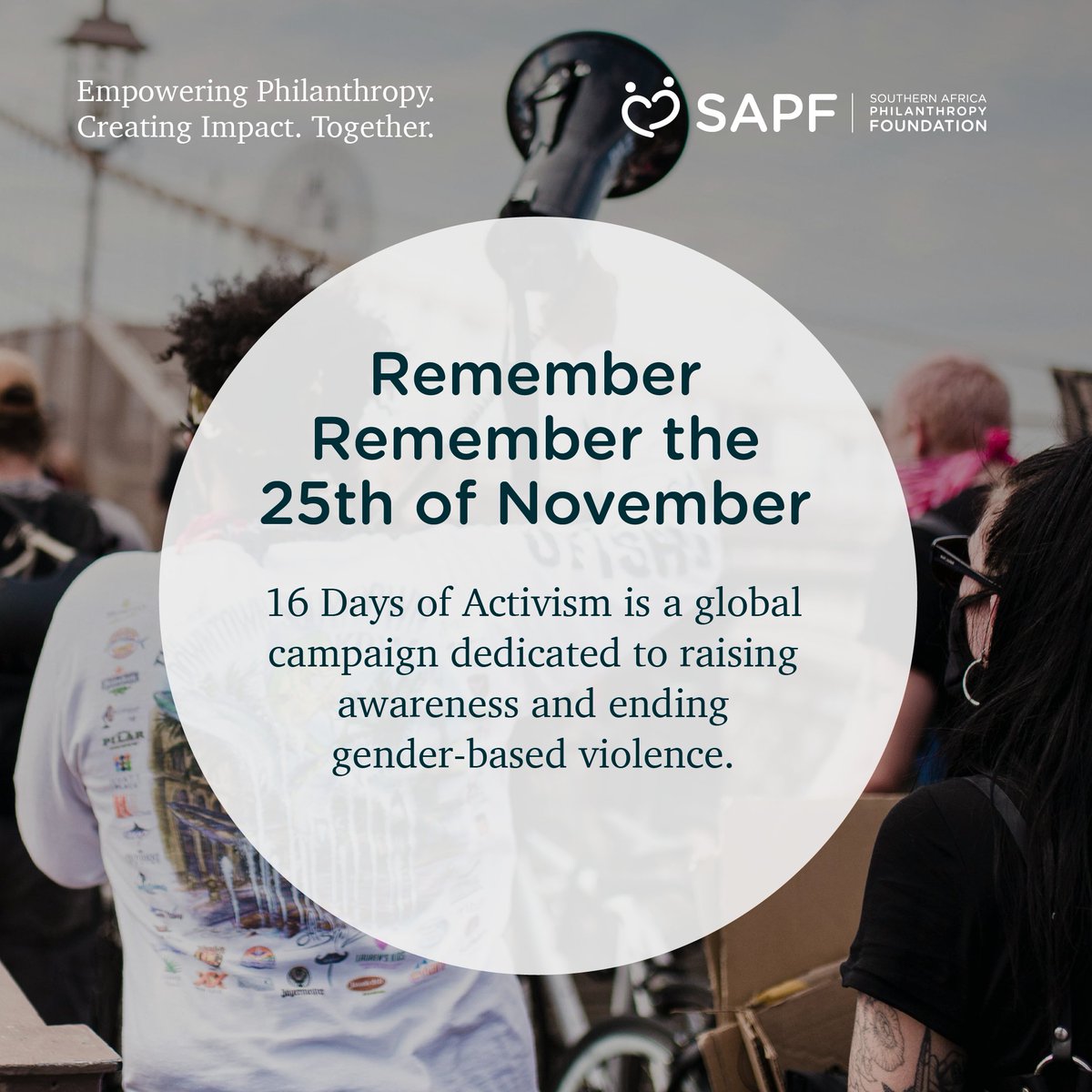 sa_pf_'s tweet photo. Starting on November 25 (International Day for the Elimination of Violence Against Women) and ending on December 10 (Human Rights Day), this movement calls on individuals and organisations to unite in creating a safer, more equitable world for all.  #rememberremember #16days https://t.co/vlRJWOa0UH