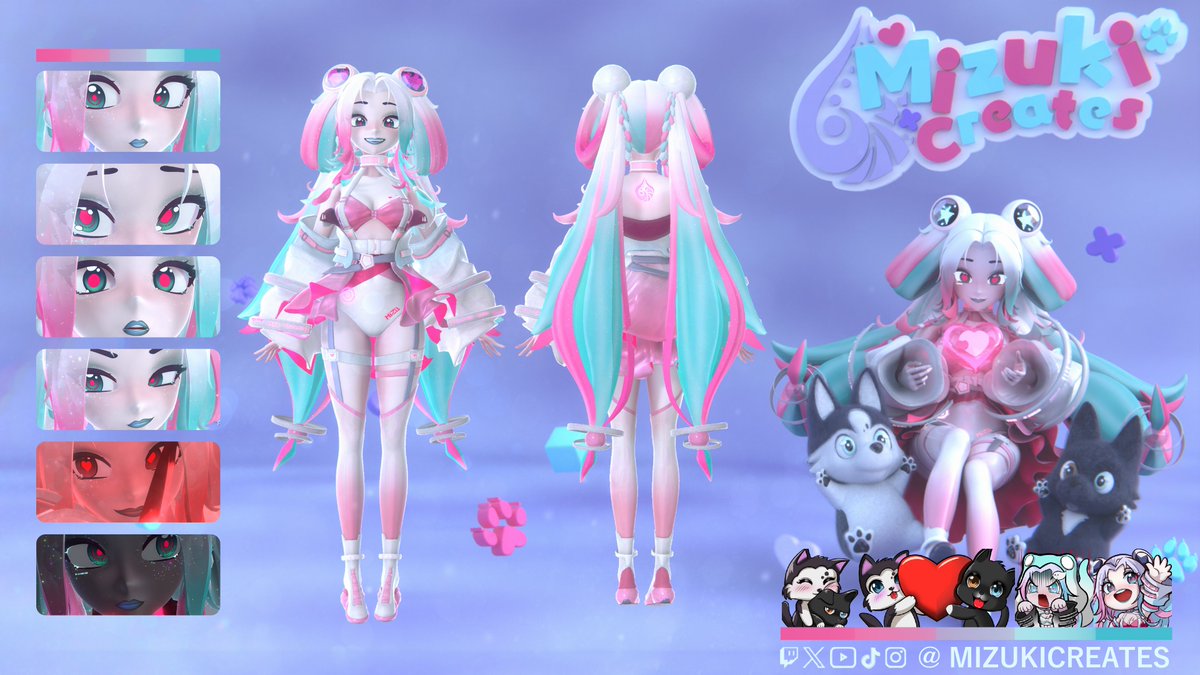 ❀『I'm Mizu or Mizuki』 ❀ 2.0 Model✨

A 3D Vtuber in a Unity world created by <a href="/Nerva3D/">Nerva</a> 

Come hang out for chaotic fun, husky cameos, &amp; all sorts of gameplay (&amp; sometimes lasers)

#MizukiCreates #Vtuber #3DVtuber #POTS
