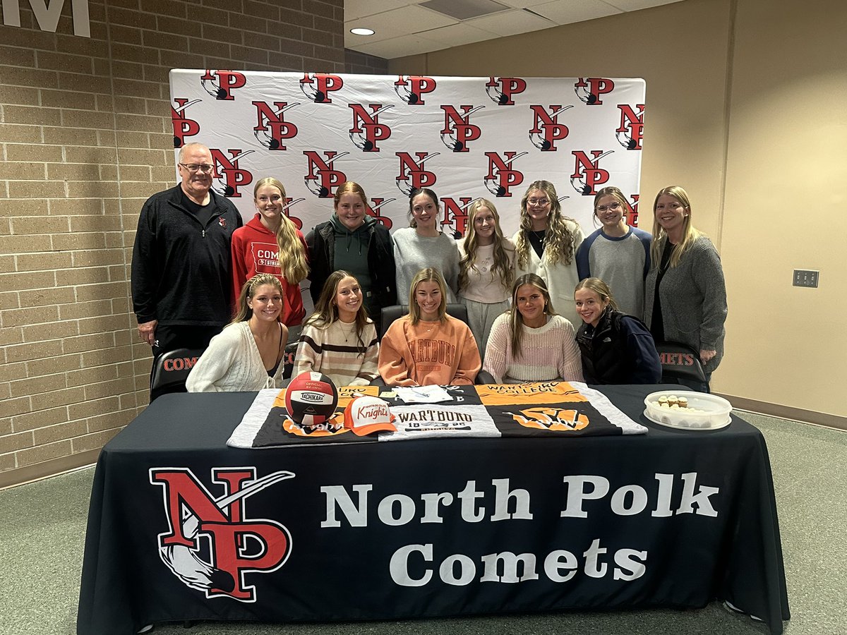 Congratulations to Neah Bunkers on signing with Wartburg to continue her volleyball and academic career.

#GoComets

<a href="/northpolkvball/">North Polk Volleyball</a> <a href="/wartburgvb/">Wartburg Volleyball</a>
