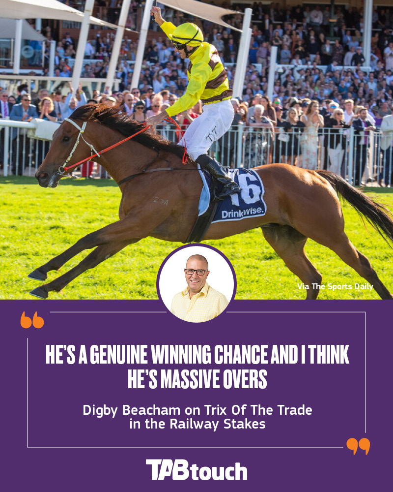 TAB_touch's tweet image. Digby is keen on the 2022 winner in Saturday's Railway Stakes 🏆