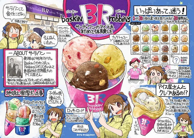 世界的有名なアイスクリーム屋さんに行ってみたらパラダイスだった。【サーティワン】(1/2) #ごはん図鑑 
