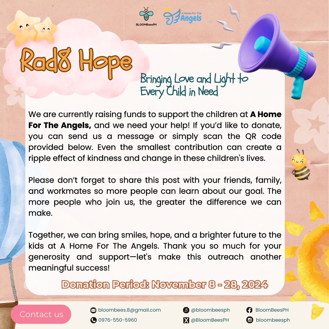 Good morning, Blooms!♾ 

Now that the Grand BINIverse concert is over, we’re excited to shift our focus to our next outreach activity! This is a chance for us to come together once again and make a positive impact on the lives of those in need.✨

#BINI  #Rad8Hope <a href="/BINI_ph/">BINI_PH</a>