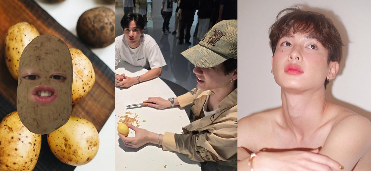 My_459's tweet photo. I dreamed about potatoes all night 🤣🤣🤣

#ออฟกัน #OffGun https://t.co/c4mscoNGw5