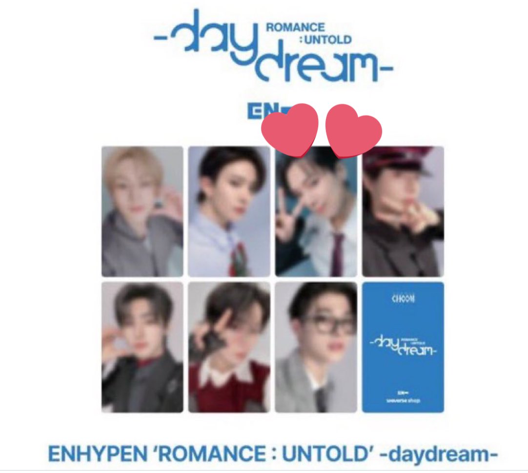 ojay0110's tweet photo. 現在購入済み共同購入分の空き
ENHYPEN ROMANCE : UNTOLD - daydream 特典

本国POPUP1週目ラキドロ特典
ジョンウォン　2枠　　1650/枚

ヨントン中華2.0
本国POPUP2週目ラキドロ特典
ジェイク　2500/セット　バラ売り可

studiochoom特典
ジェイ　1250/枚

#ENHYPEN共同購入 #ENHYPEN #ENHYPENトレカ https://t.co/mF7ggg1Ssi