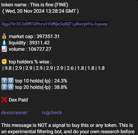 thehunterbaker's tweet photo. last day bot catches..
$fine $griddy $jeffy $fyp #brokeguy $sushi $dp #immortal $40m #chilldog #babyoil $pookie $normie $beetle $sensus $lucas #m2b #chillbull $beagle $damage #chillboy $img $meow $kappy ..
bot updates : https://t.co/EAEvgXXsRK
not financial advice. https://t.co/TDpTG1hzdE