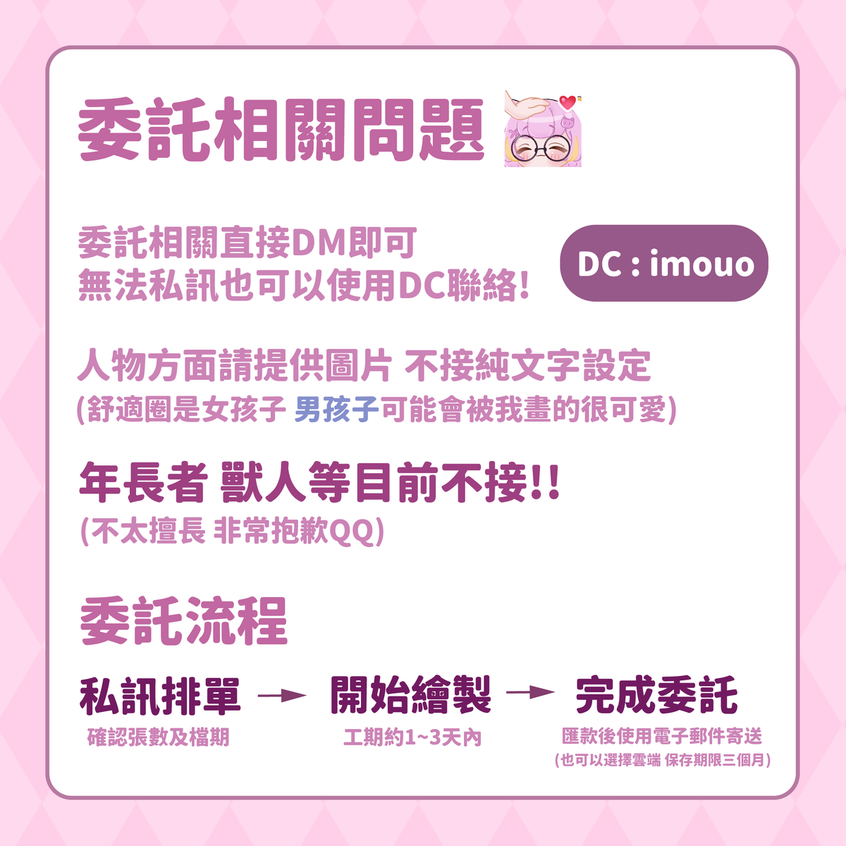 -w-模板開放٩꒰｡•ω<*｡꒱و  
☆－－－－－－－－－－－－☆  
⭐按讚+轉推即可獲得抽獎資格꒰´꒳`∗꒱⭐
11/23 中午12點截止，抽出兩名小可愛  
#接委託