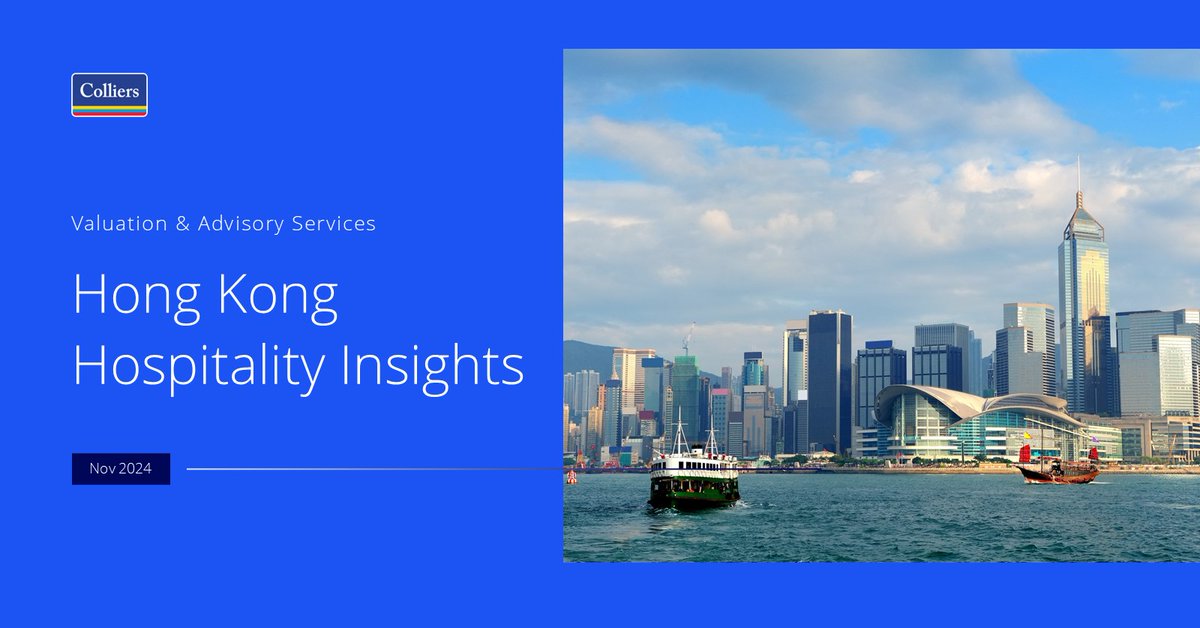 ColliersAPAC's tweet photo. Check out insights from Colliers Hotels Experts on Colliers Hong Kong Hospitality Insights | November 2024: https://t.co/9RRSOHXdzv

#ColliersAPAC #ColliersJapan #HospitalityTrends #Hotels #Hospitality #Travel https://t.co/XW1w9Ivdky