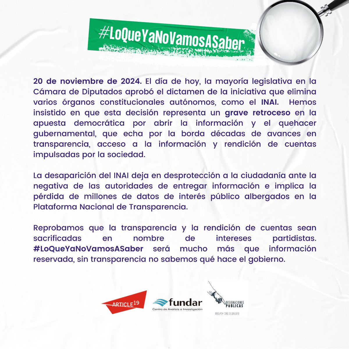 Designaciones tweet media