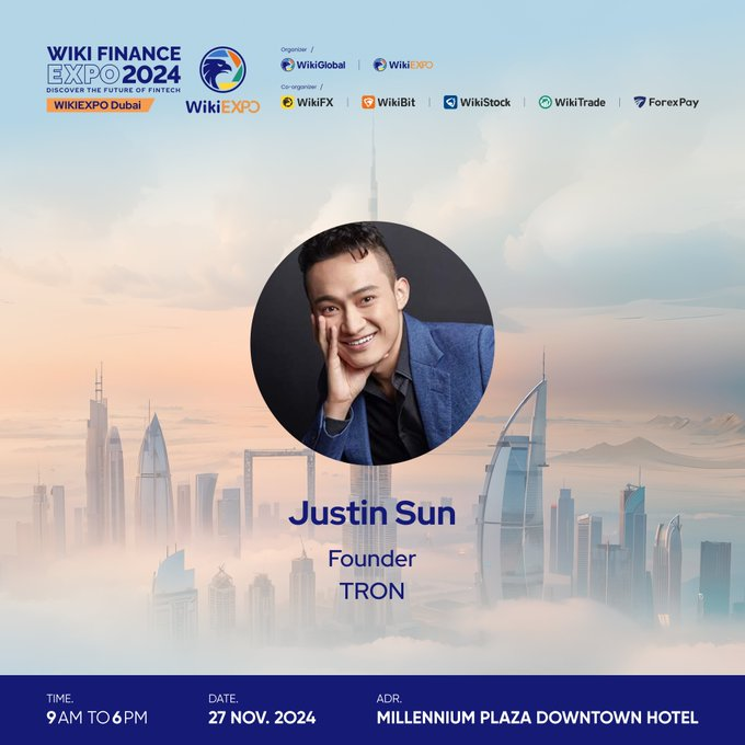 TronDao_AR's tweet photo. تابع خطاب جاستن صن @justinsuntron بمؤتمر #WikiEXPO في #Dubai
سعادة السيد جاستن صن هو السفير والممثل الدائم السابق لغرينادا لدى منظمة التجارة العالمية ، ورئيس وزراء @Liberland_org
🎫 https://t.co/wcXIPsR3uK
#WikiGlobal #WikiFX #WikiBit #WikiTrade #WikiStock #ForexPay https://t.co/jQOp1ZvwbD