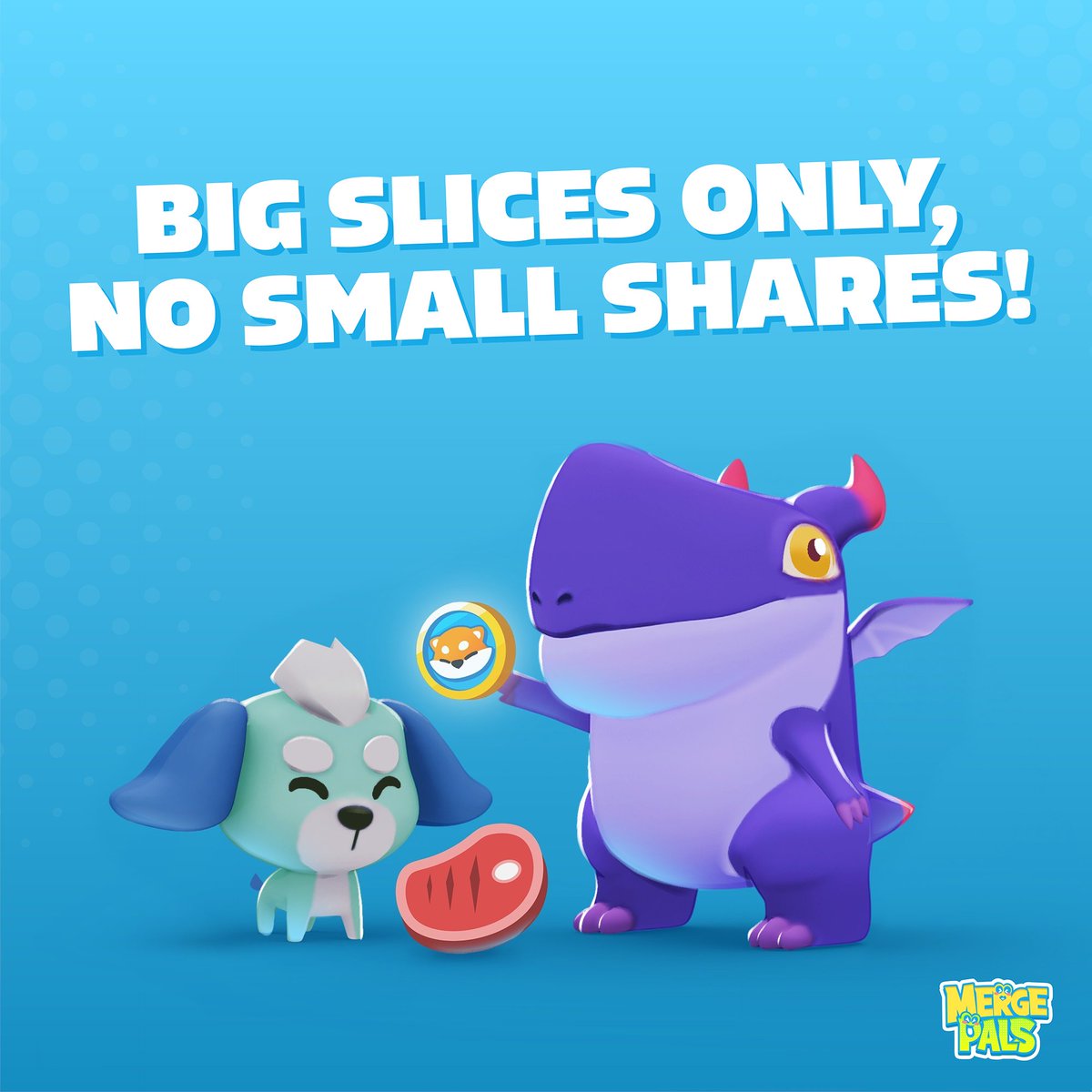 💰 $MERGE: Big Slices, No Small Shares!
Hey, Mergers! The $MERGE token will flip the game economy on its head—and it’s all about YOU. Here’s what makes it special:

🍖 60% Community First
No private investors. No small shares. 60% of the token pool is reserved just for