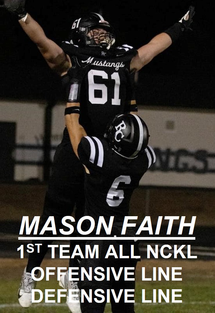 Rock Creek Football (@rockcreekfootb1) on Twitter photo Congratulations to Senior Mason Faith on his selection to the NCKL All League 1st Team for BOTH Offensive Line & Defensive Line
Mason has been a 4 year starter for us at the Rock & is now a 3x 1st Team All League honoree (2x Mid East League) and a 2 time captain! <a href="/MasonFaith61/">Mason Faith</a> Congratulations to Senior Mason Faith on his selection to the NCKL All League 1st Team for BOTH Offensive Line & Defensive Line
Mason has been a 4 year starter for us at the Rock & is now a 3x 1st Team All League honoree (2x Mid East League) and a 2 time captain! <a href="/MasonFaith61/">Mason Faith</a>