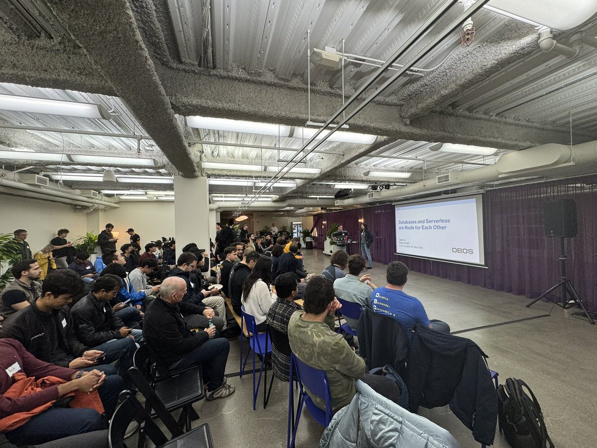 Next up is <a href="/qianl_cs/">Qian Li</a> telling us how Databases and Serverless are made for each other! #SFSystemsMeetup