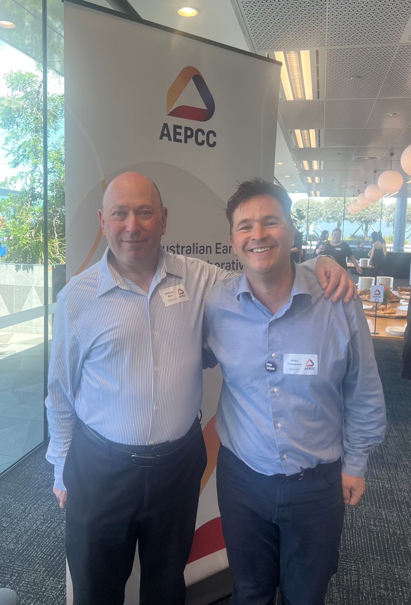 We’re having a a great day networking with colleagues at the AEPCC Forum!

Here’s a moment captured with Michael Berk and Andrew Thompsom highlighting the collaborative energy and shared vision between our networks!!!
<a href="/orygen_aus/">Orygen</a> 
#Mentalhealth #clinicaltrials   #Partnerships