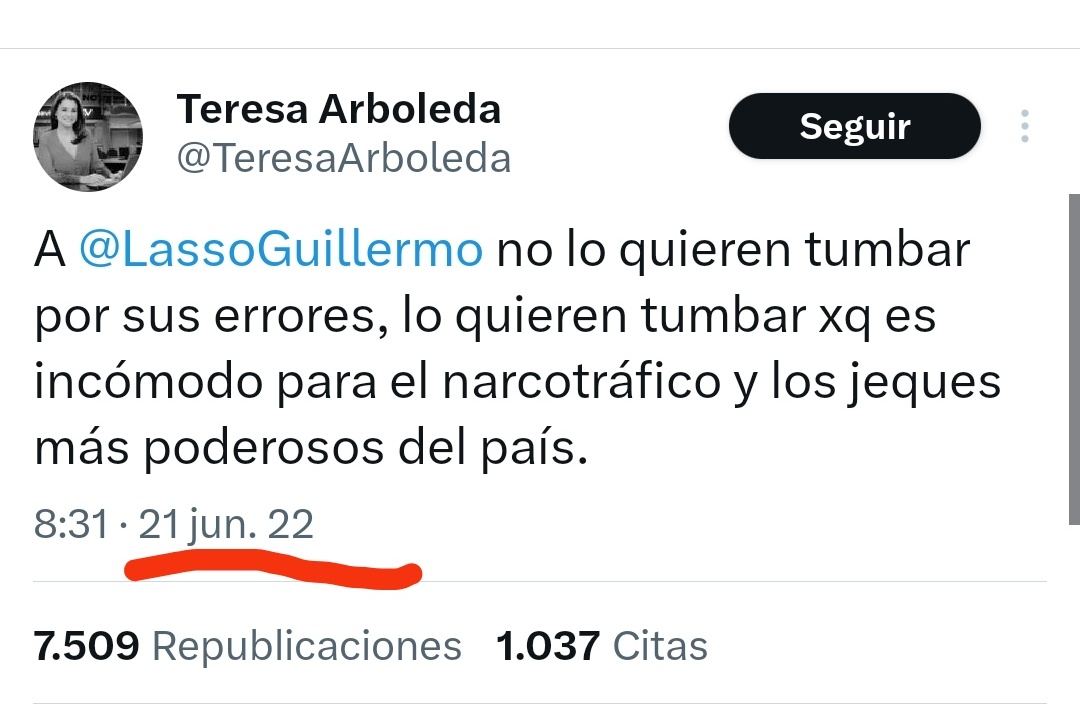 Danielsalcan_'s tweet photo. Ahora que ya es claro que el narco manejaba el gobierno de Lasso, nunca olviden a la prensa cómplice que, en medio del paro, salió a tratar de narcos a la gente del campo que protestaba. Tengan memoria, porque en 4 meses esa misma prensa saldrá otra vez a decirte por quién votar. https://t.co/fBGyRZH53K
