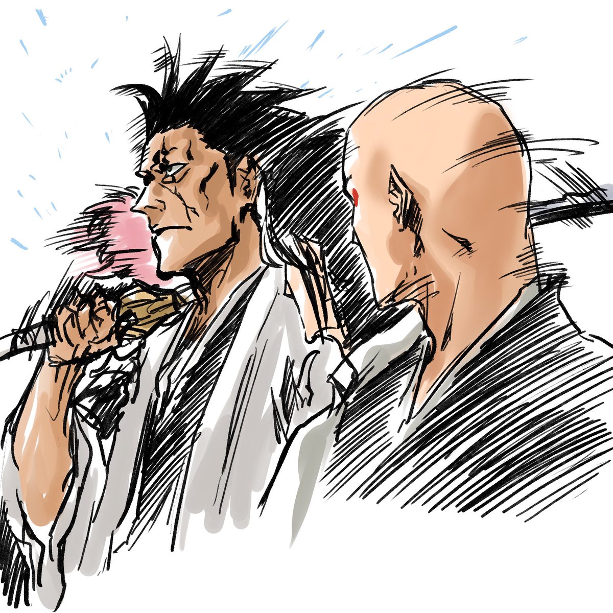 Monster_Art_'s tweet image. …켄파치 #BLEACH @MiharuSokushi