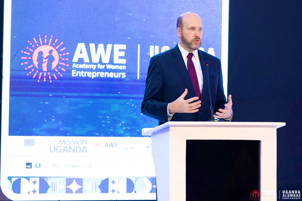 AWEinUganda's tweet image. AWE is a long-term U.S. investment in Uganda’s future, &amp;amp; the support to date of over 750 women-owned businesses reflects our commitment to support self-reliance through women’s economic empowerment.

| @USAmbUganda William Popp

#AWEInUganda
#AWEnergized
 #AWEConferenceUG2024