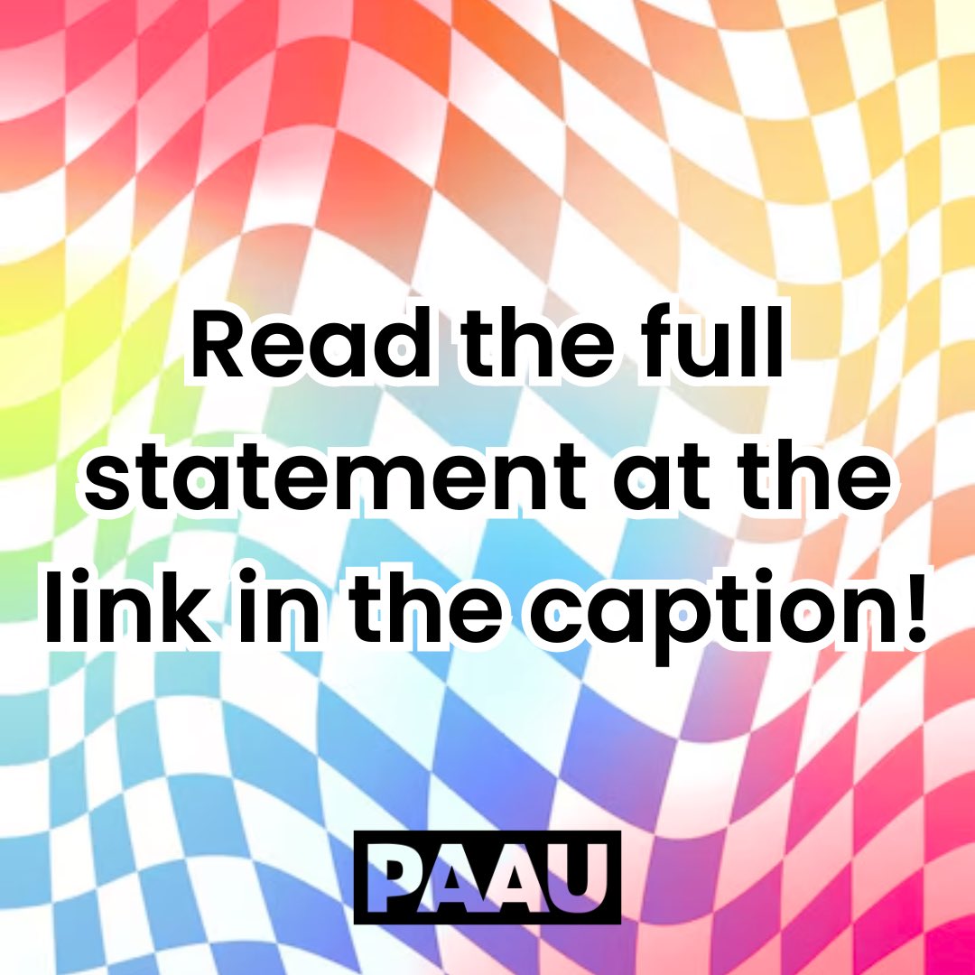 Read our full LGBTQ+ Inclusion Statement at the link below! 🌈

paaunow.org/paau-blog/our-…