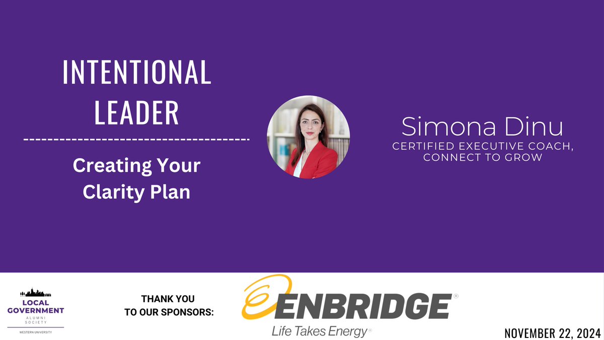 LocalGovAlumni's tweet image. It&apos;s time to build your clarity plan! Helping today and tomorrow&apos;s leaders become more intentional is Executive Coach Simona Dinu. A grad of the Local Government Leader and all-round inspiring person. Share your clarity plans using #localgov24