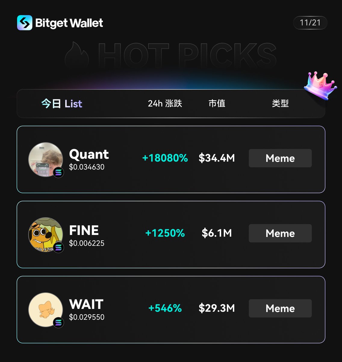 你最看好哪个热门选择？🔥 🔹 $Quant: https://t.co/QgMaGcE0T5 🔹 $FINE:  https://t.co/2qtj1lkbp1 🔹 $WAIT: https://t.co/ul08Dv1bOj @Fineinsol  @WAITOnSol