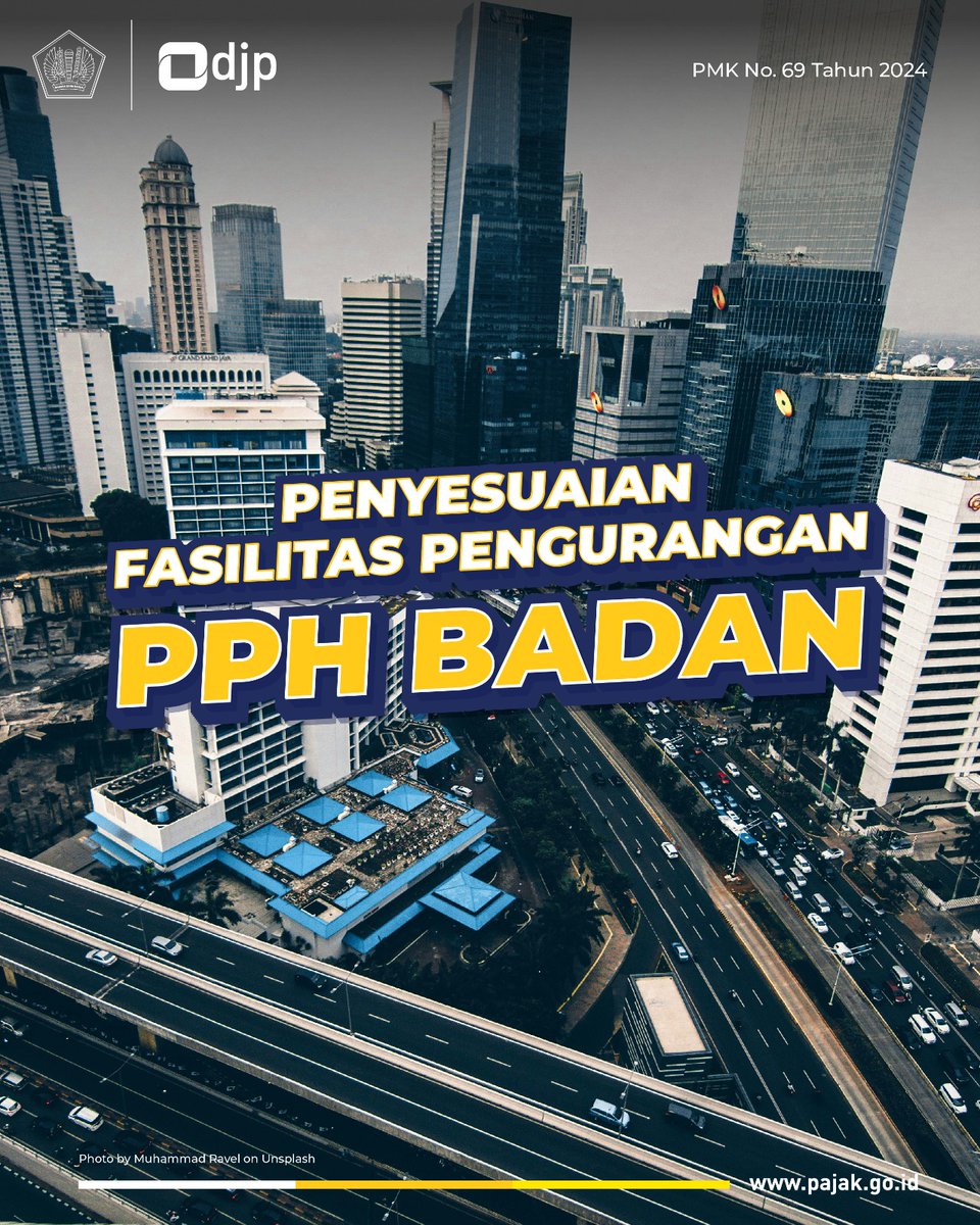 Pemerintah memberikan fasilitas PPh Badan bagi badan usaha yang melakukan penanaman modal baru melalui PMK No. 69 Tahun 2024. 

PMK baru ini sekaligus mendukung implementasi sistem administrasi perpajakan baru (Coretax).

-Utas