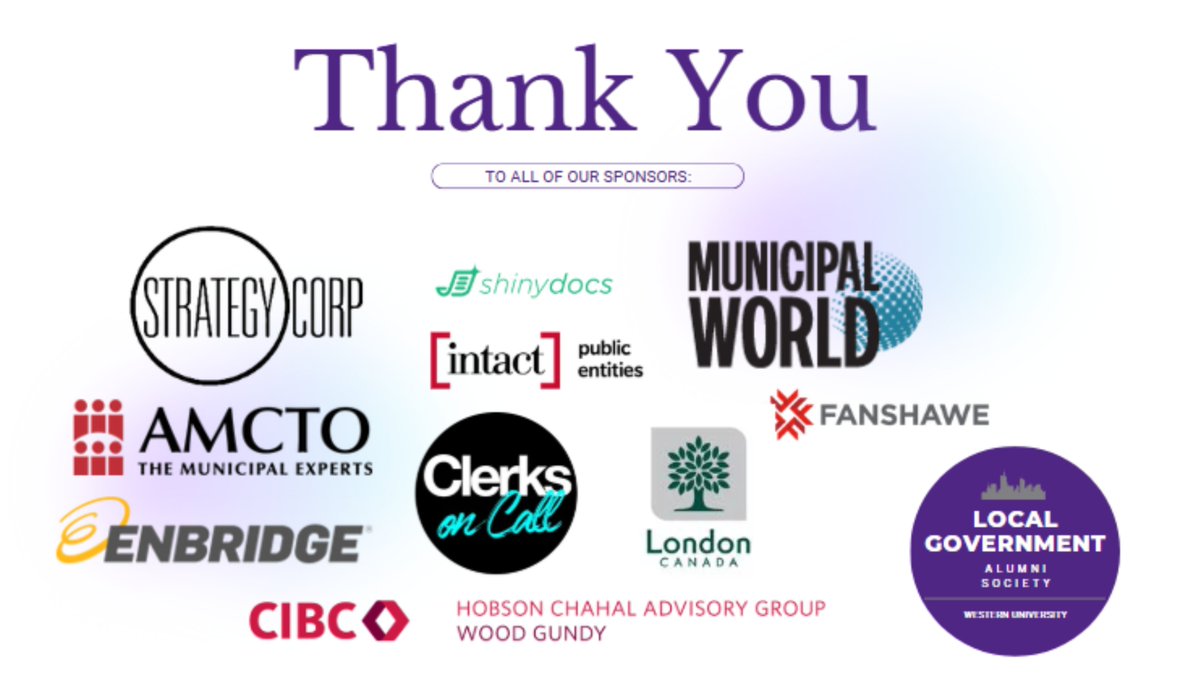 LocalGovAlumni's tweet image. This year&apos;s #localgov24 would not be possible without the incredible support of our community of sponsors. They recognize the importance of the @WesternU @westernuLGP and just how many leaders have come out of the program over 50 years of local government education. Thank you!