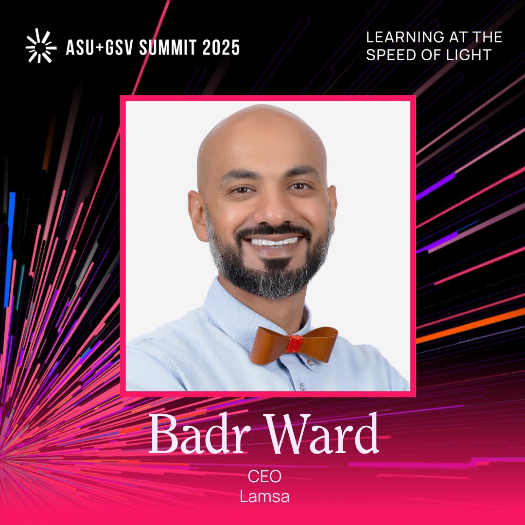 I’m excited to share that I am speaking at the 16th Annual <a href="/ASU/">Arizona State University</a>+GSV Summit, the world’s most impactful gathering of leaders and innovators across “PreK to Gray” learning and skills. 
 
Join me April 6-9, 2025, in San Diego: asugsvsummit.com

#ASUGSVSummit2025